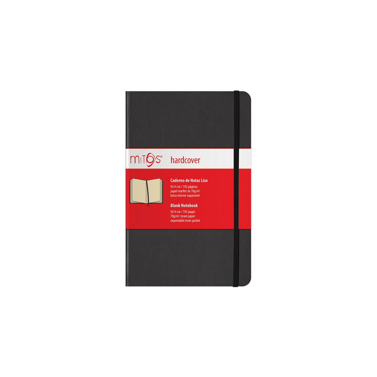 MITOS® HARDCOVER-Caderno Notas Liso(9x14cm)192pg